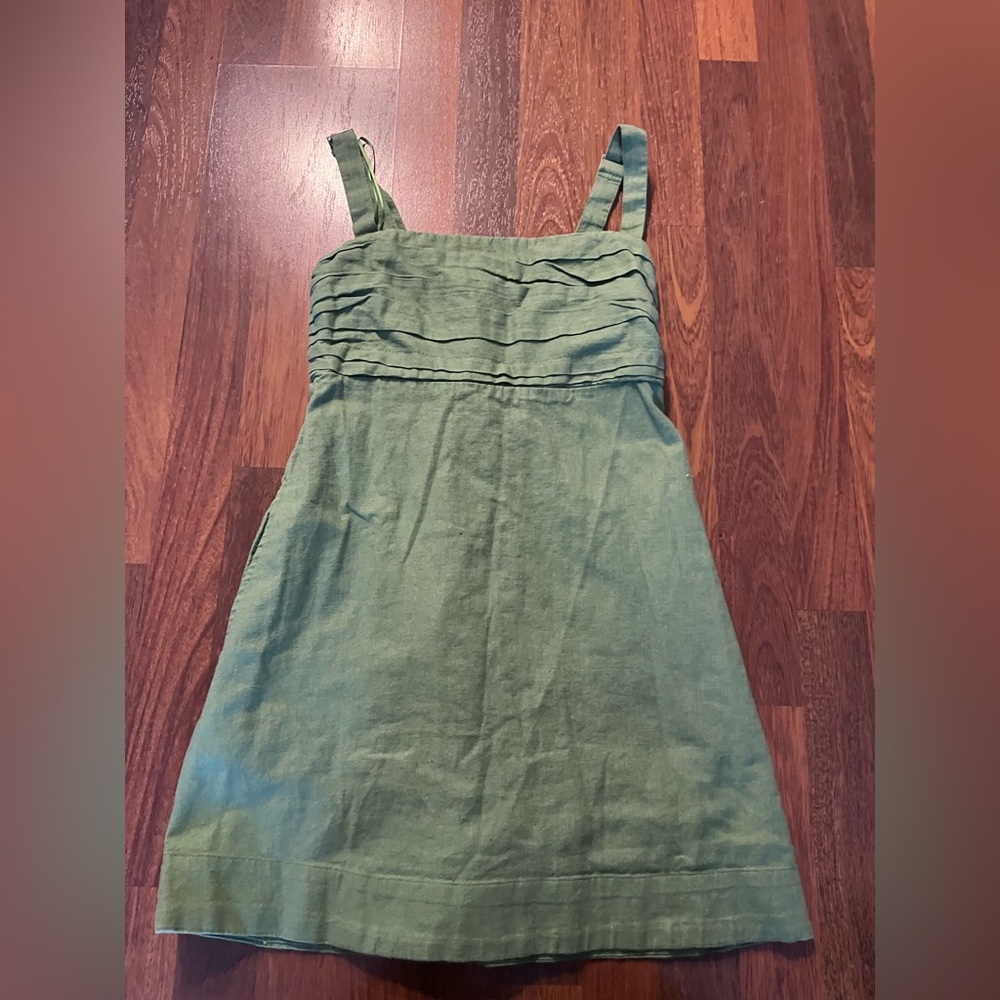 Abercrombie Linen Green Dress